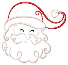 a close up of a santa claus face on a white background