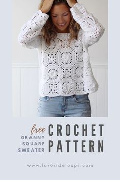 the crochet square sweater pattern is easy to make and looks great on any woman