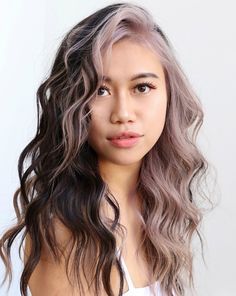 Asian Hair Color, Asian Hairstyles, Color Block Hair, Neon Hair, Asian Short Hair, Long Dark Hair, Hair Color For Women, Haircut And Color