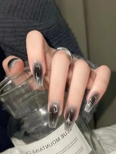 Short Fake Nails, Nail Products, Coffin Nails Long, Dark Nails, Nailed It, Nail Art Hacks