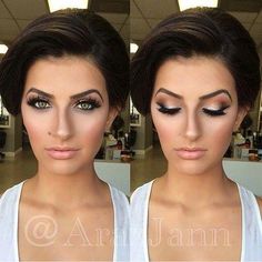 Bridal Makeup For Brown Eyes, Makeup Green Eyes, Make Up Sposa, Summer Wedding Makeup, Wedding Makeup Vintage, Wedding Makeup For Brunettes, Beautiful Wedding Makeup, Makeup Cantik