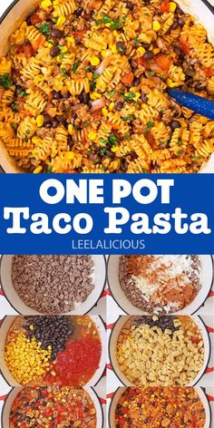 one pot taco pasta is an easy and delicious dinner