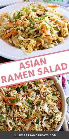 Coleslaw Recept, Asian Ramen Salad, Asian Ramen, Salad For Summer, Asian Salad Recipe, Ramen Salad, The Best Salad, Ramen Noodle Salad, Salads For A Crowd