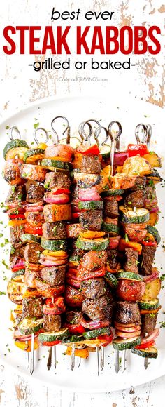 the best ever steak kabobs grilled or baked