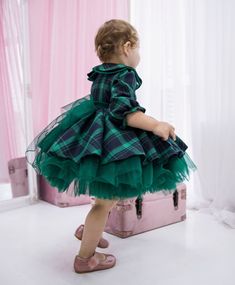 Green Plaid Dress, Christmas Girl Dress, Xmas Baby Dress, Photoshoot Gown, Flannel Dress, Long Sleeve, Collared Dress, Knee Length, Xmas Costume, Toddler Dress, Baby Santa, Party Dress This is luxury plaid Christmas baby girl dress  have very original fashionable design and made of high-quality fabrics will be perfect for any celebration....Christmas, birthday, wedding, parties, photography, Valentine's Day, dance, evening, flower girl  dress, ball gown, festivals wear, dance, dress-up, fairy & Xmas Baby Photoshoot, Photoshoot Gown, Green Plaid Christmas, Fairy Princess Costume, Santa Party, Xmas Costumes, Green Plaid Dress, Baby Santa, Baby Birthday Dress