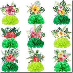 [Ad] These 9 Pcs Hawaii Luau Honeycomb Centerpieces are perfect for adding a touch of tropical flair to any party or event. Each centerpiece features a vibrant and colorful design, including pineapples, palm trees, and hibiscus flowers. The honeycomb design adds a fun and unique element to the decorations, making them stand out on any table. These table toppers are also made of high-quality paper, ensuring durability and longevity. They are perfect for a Hawaii themed party, luau, or even a summer #partytabledecorations Luau Table Decorations, Aloha Party Decorations, Luau Centerpieces, Kids Party Centerpieces, Decorations For Table, Paper Centerpieces, Tropical Centerpieces, Tropical Theme Party, Pool Party Themes