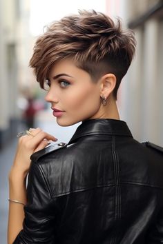 World of 60 Edgy short pixie cuts Edgy Short Hair For Women Over 50, Haircut Edgy, Shaved Haircut, Fav Hairstyles, Short Pixie Cuts, Undercut Women