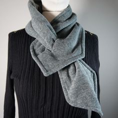 Accessories - Scarves - Tailored - Heather Gray Mobius Scarf, Fleece Scarves, Statement Scarf, Fleece Headbands, Fleece Patterns, Fleece Scarf, Mesh Laundry Bags, Cozy Scarf, Infinity Scarves