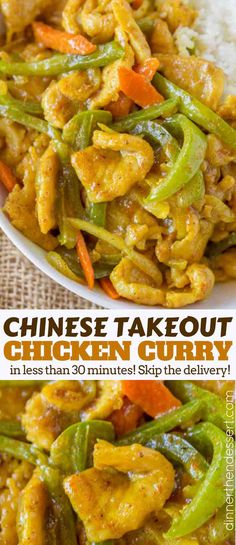 chinese takeout chicken curry in less than 30 minutes stir the delivery and it's ready to be eaten