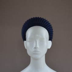 This very flattering halo crown style is very much in vogue this season. This one has been hand blocked and wired using traditional millinery techniques. Formed from navy sinamay straw and overlaid with pleated crin.   MADE TO ORDER - Please allow 2 weeks to process your order. However if you need your headpiece urgently please choose Next Day Delivery at checkout and provide us with the date it is required. Your order will be given priority and completed within 1 - 3 days and sent by Royal Mail Royal Hats, Wedding Hairband, Halo Crown, Halo Headband, Wedding Fascinators, Navy Blue Wedding, Crown Headband, Wide Headband, Blue Wedding