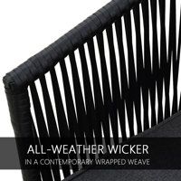 all - weather wicker in a contemporary wrapper weave by alvart, inc