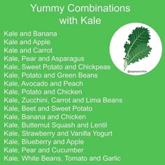 the yummy combinations with kale are great for salads and desserts, too