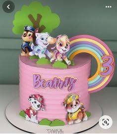 Paw Patrol Cake For A Girl, Paw Patrol Girl Birthday Cake, Skye Cake Paw Patrol, Pastel Skye Paw Patrol, Girl Paw Patrol Cake, Paw Patrol Girl Cake, Paw Patrol Cake Girly, Paw Patrol Birthday Cake Girl, Skye Cake