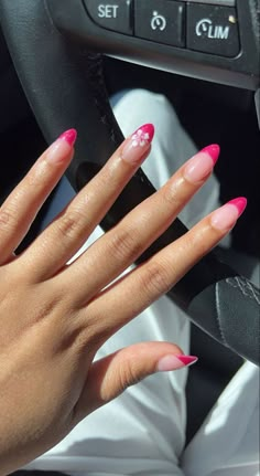 Summer Nails Pointy, Hawaiian Nails, Hawaii Nails, Pink Summer Nails, Milky Nails, Tropical Nails, Broken Nails, Pink Gel, Colorful Nails