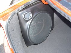 there is a speaker in the trunk of this car