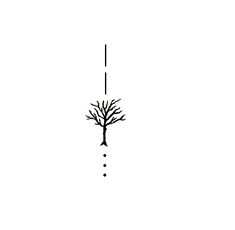 a black and white drawing of a tree