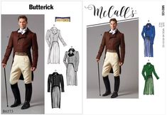 Butterick B6573 or Mccall's M8135 Men's 19th Century | Etsy Sewing Men, Steampunk Jacket, Mode Steampunk, Costume Sewing Patterns, Jacket Pattern Sewing, Butterick Pattern, Costume Patterns, Butterick Sewing Pattern, Suit Fabric