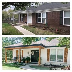 before and after pictures of a home in the suburbs