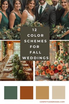 the color scheme for fall wedding colors