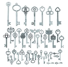 a bunch of keys that are all different sizes