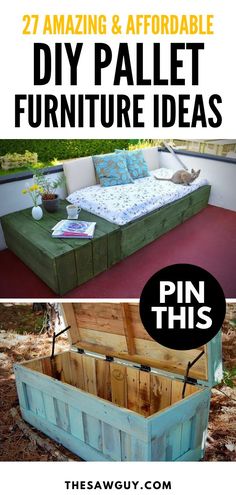 the diy pallet furniture idea is easy to make