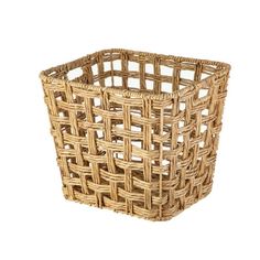 a small square basket is shown on a white background