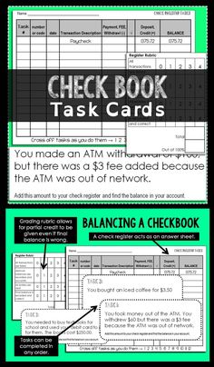 the check book has been changed to include information about each item and how they are used