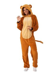 Adult Lion Comfy Wear Costume - costumes.com Lion Onesie, Lion Halloween Costume, Lion Halloween, Onesie Costumes, Animal Onesie, Lion Costume, Regal Design, Comfy Wear, Adult Halloween Costumes