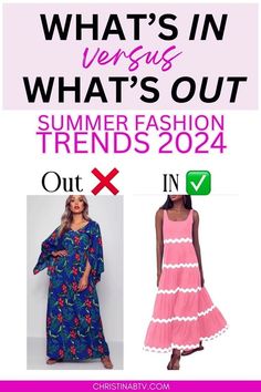 Discover the top summer fashion trends for 2024 and refresh your wardrobe with the latest looks. From bold prints to statement accessories, we've got you covered! What To Wear This Summer 2024, Summer 2024 Style Trend, What To Wear Summer 2024, Summer Outfit Trends 2024, 2024 Fashion Trends For Women Summer, Women’s 2024 Summer Fashion, Summer Styles 2024, Summer Outfits 2024 Fashion Trends Women Dress, Trending Summer Outfits 2024