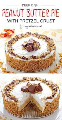 two pictures of a cake with white frosting and chocolate chips on top