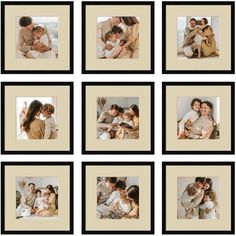 PRICES MAY VARY. BUILD A GALLERY WALL: This photo frame kit includes 9 square photo frames in classic tones that can be easily combined and arranged to create the stylish gallery wall of your dreams. QUALITY LIGHTWEIGHT PHOTO FRAMES: Each frame is made of high quality engineered wood and covered with a clear acrylic cover, light and strong, clear and shatterproof, individual frames weigh only 1 lb. Hanging an entire gallery wall is a breeze! ACID-FREE DECORATIVE MAT: Each classic square photo fr Home Goods Picture Frames, Square Photo Frames, Picture Frame Collage, Square Photo, Steel Nails, 9 Square, Collage Picture Frames, Picture Frame Sets, Gallery Wall Frames