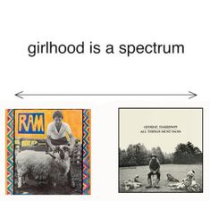 an image of a man and animals with the caption girlhood is a spectrum