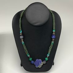 "35.4 Grams, 24\"-26\" Lapis Lazuli Multi-Strands Green serpentine Beaded Necklace, Sizes in strand 1mm - 29mm gemstone Jewelry Handmade, EeP255 Weight: About 35.4 Grams or so Length of Strand: About 24-26\" or so Beads Length: About 1mm - 29mm Beads Width: About 1mm - 27mm Thickness: About 1mm - 9mm The buyer will receive the exact item as pictured! Look at images carefully before purchase. Actual item may differ slightly than the image due to image quality, lightening, Contrasts, resolutions, Bohemian Hand-strung Lapis Lazuli Jewelry, Blue Jade Beaded Necklaces, Blue Beaded Jade Necklaces, Blue Beaded Jade Necklace, Adjustable Jade Gemstone Beaded Necklaces, Adjustable Jade Beaded Necklaces With Gemstones, Adjustable Jade Gemstone Beaded Necklace, Lapis Lazuli Jewelry With Natural Stones, Round Beaded Lapis Lazuli Jewelry With Natural Stones