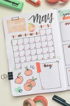 May Notebook Ideas, May Calender Ideas, Doodle Ideas For Journal, Journal Cute Ideas, Gernal Ideas, Bullet Journal Ideas Monthly Layout, May Bullet Journal Calendar, Calender Doodle, Bullet Journal Ideas May