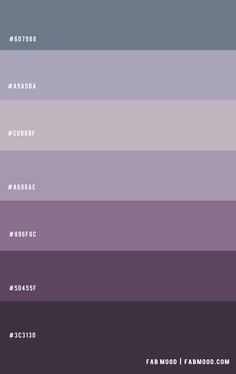 the shades of purple and lavender are shown in this color palette, which is very similar to each other