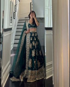 Fabric Details :- 

Lehenga :- 
Fabric :- Japan Satin (Semi-stitched)
Work :- Thread And Sequence Work With Canvas & Cancan Attach 
Inner :- Micro 
Flair :- 3 Meter 

Blouse :- 
Fabric :- Japan Satin (Un-stitched)
Work :- Thread And Sequence Work 

Dupatta :- 
Fabric :- Soft Net 
Work :- Thread With Sequence Four Side Lace Border

#lehenga #lehengacholi #indianwedding #indianweddingdress #indianlehenga #sabyasachilehenga #bridallehenga #bridesmaiddress #bridesmaidlehenga #bollywoodlehenga Botas Outfit, Green Lehenga Choli, Lehenga Choli Designs, Lehenga Choli For Women, Desi Dress, Choli For Women, Simple Lehenga, Trendy Outfits Indian, Sabyasachi Lehenga