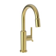 the brass faucet is shown on a white background with no one in it