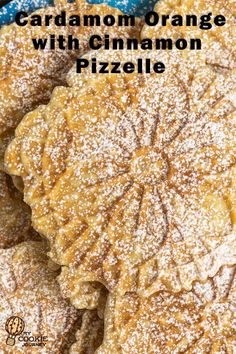 A short stack of round flat Italian cookies on a blue plate. Pizelle Flavors, Anise Pizzelle Recipe, Pizzelle Recipe Flavors, Pizzelle Crackers, Pizzelle Flavors, Peanut Butter Pizzelle Recipe, Pizelle Cookies Recipes, Lemon Pizzelle Recipe, Pizzelle Recipes