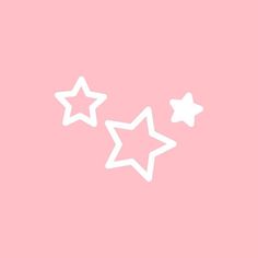 three white stars on a pink background