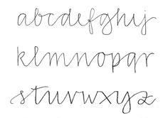 the upper and lower letters are drawn with black ink