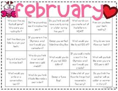 a valentine's day calendar with the words february written in pink and red on it