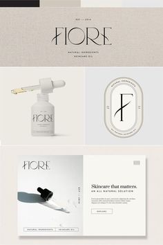 the website design for flore is clean and modern, with an elegant touch to it