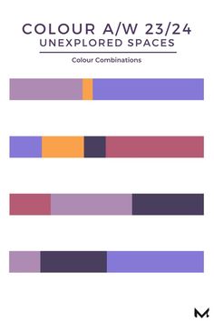 the color scheme for an art project is shown in purple, orange and pink colors