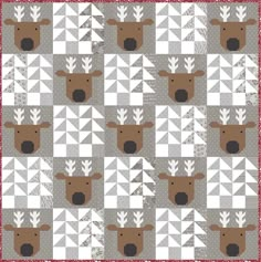 this is a very cute quilt pattern with deers on the front and back sides