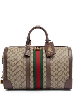 Height: 28.5cm Width: 44cm Depth: 24.5cm. Beige and ebony GG Supreme canvas . Brown leather trim . Gold-toned hardware . Green and red Web . Cotton linen lining. Double G . Detachable key holder, lock, and new personalized Liftboy ID tag. Two internal zip pockets. Handle drop: 12cm . Adjustable canvas strap ,Drop: 50cm . Zip closure . Capacity: 28L. Weight: approximately 2.4kg Red Web, Gucci Ophidia, Crossbody Messenger Bag, Work Bags, Sports Accessories, Green And Red, Swim Accessories, Id Tag, Gucci Men