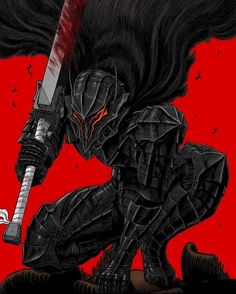 Guts Armor, Berserk Art, Skull Knight, Anime Berserk, Basic Aesthetic, Black Armor, One Punch Man Manga