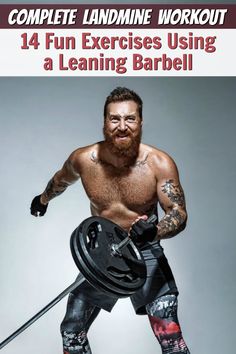 a man is holding a barbell while posing for the cover of his book, complete land