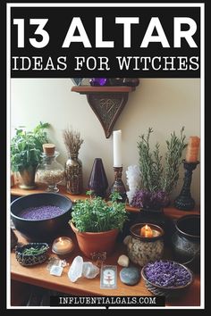 Transform your witchy room with 13 must-have altar items for witchcraft! Perfect for enhancing your witchcraft altar, pagan altar, or Wiccan decor. Discover top witchy crafts and essentials to elevate your witch spirituality. Ideal for any witch’s room, these items will add magic to your Wiccan altar or witches altar. Upgrade your spiritual space today with these essential items! Altar Candles Witchcraft, Witchy Esthetics Room, Cottage Witch Altar, How To Make A Crystal Alter, Wiccan Alter Inspiration, Altar Inspo Witchcraft, Bastet Altar Ideas, Witch Alters For Small Spaces