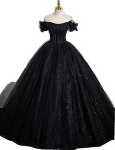 Off The Shoulder Quinceanera Dress, Quinceanera Dresses Black, Gold Tulle, Black Ball Gown, Exquisite Gowns, Quinceanera Dress, Blue Tulle, Black Tulle, Pink Tulle