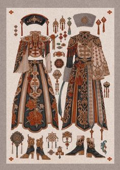 Russian Royalty Fashion Male, Vintage Fashion Sketches, Vestidos Anime, Medieval Clothing, Fashion Design Drawings, Drawing Clothes, Historical Clothing